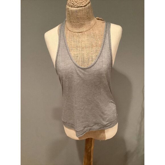 Sweaty Betty Grey XS Open Cross Back Racerback Tank Top Gym EUC - Picture 2 of 5